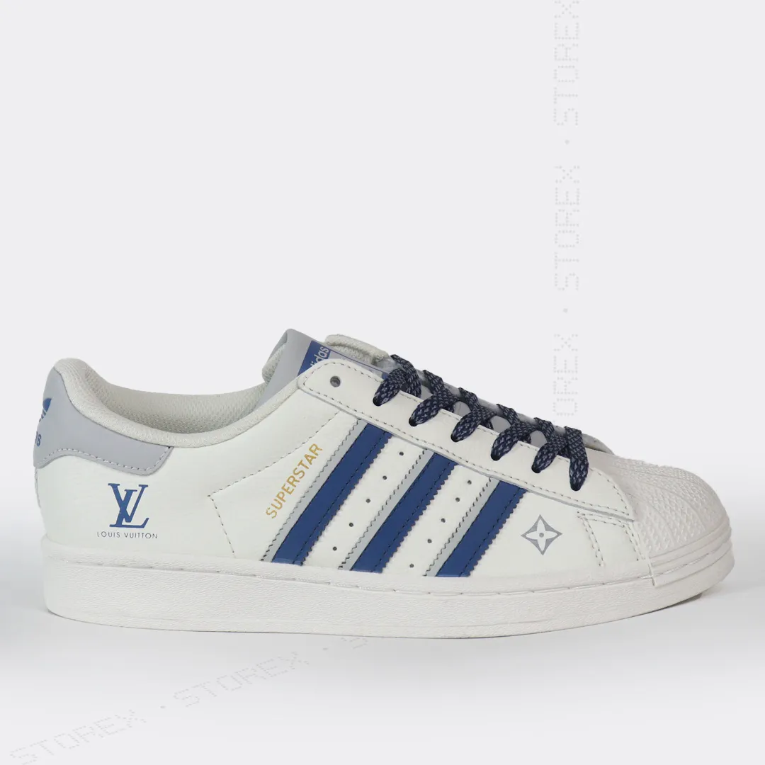 adidas Superstar Louis Vuitton White/Blue ფეხსაცმელი